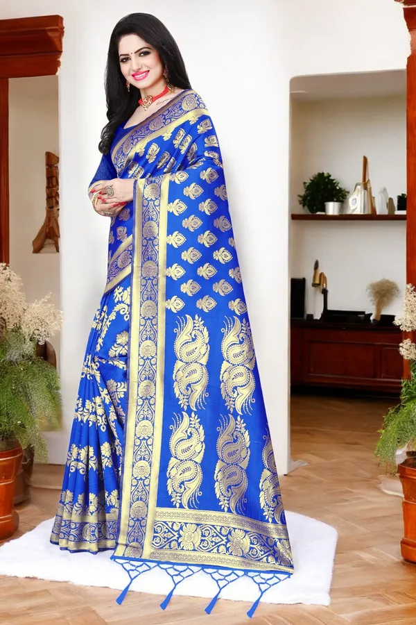 Royal_Blue_Banarasi_Silk_Saree_with_Golden_Zari_Floral_Weaving_&_Traditional_Rich_Pallu