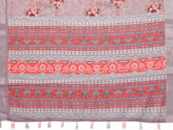 Chocolate_Printed_Cotton_Saree_&_Intricate_Digital_Floral_Design
