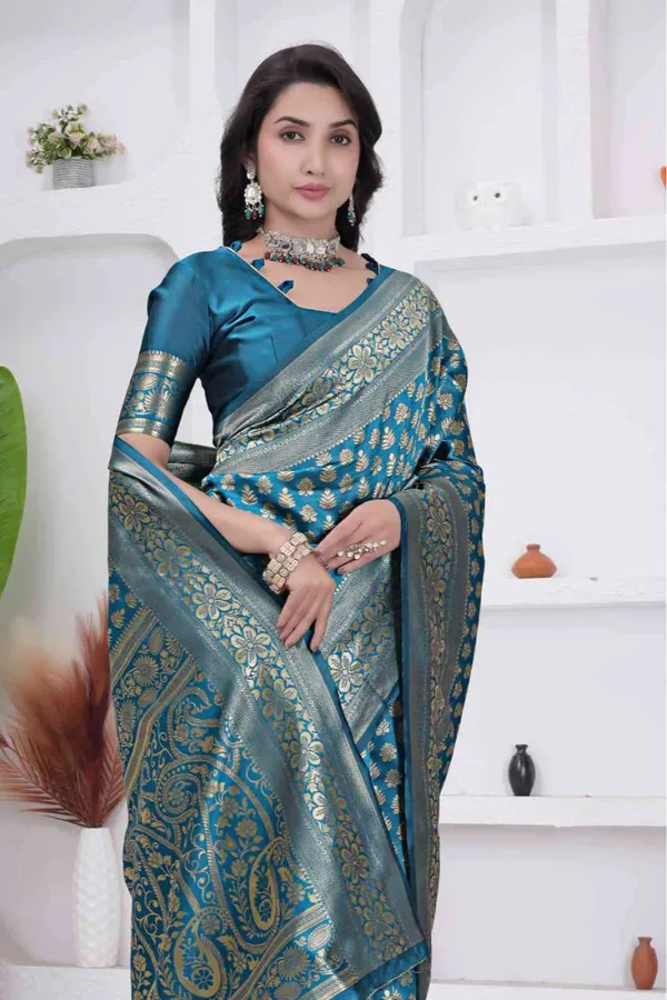 Firoji_Banarasi_Soft_Silk_Saree_for_Women_with_Rich_Zari_Jacquard_Weaving_(Art_Silk)_|_Traditional_Wedding_&_Festive_Wear_-_Blouse_Piece_Included