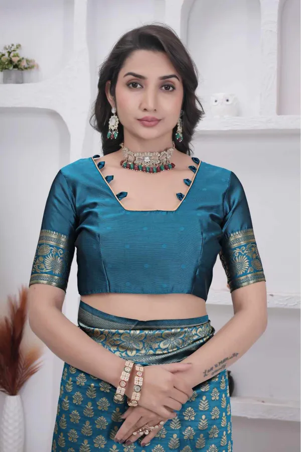 Firoji_Banarasi_Soft_Silk_Saree_for_Women_with_Rich_Zari_Jacquard_Weaving_(Art_Silk)_|_Traditional_Wedding_&_Festive_Wear_-_Blouse_Piece_Included