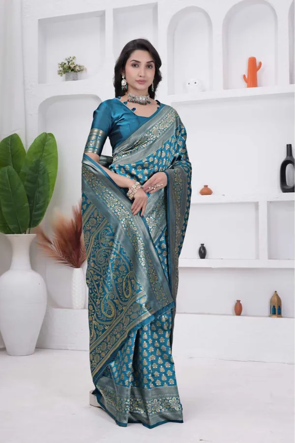 Firoji_Banarasi_Soft_Silk_Saree_for_Women_with_Rich_Zari_Jacquard_Weaving_(Art_Silk)_|_Traditional_Wedding_&_Festive_Wear_-_Blouse_Piece_Included