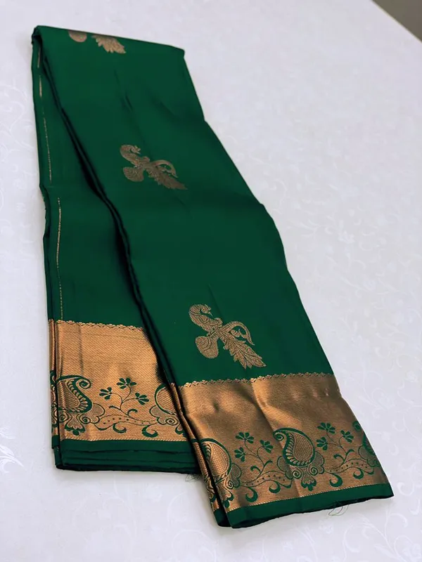 Green_Banarasi_Silk_Saree_with_Mor_Weaving_&_Traditional_Broad_Border