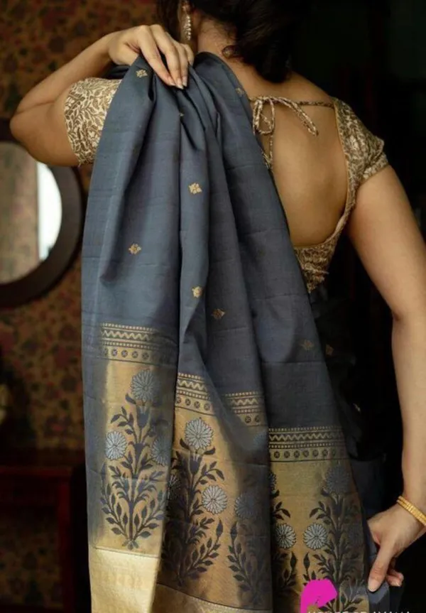 Silver_Paithani_Silk_Saree_with_Butti_Weaving_&_Traditional_Broad_Border