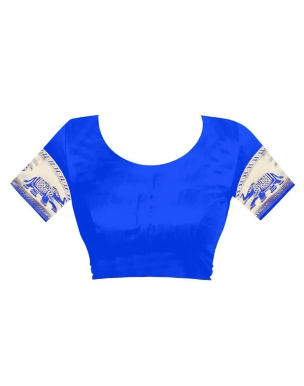 Blue_Banarasi_Silk_Saree_with_Golden_Zari_Elephant_&_Floral_Weave