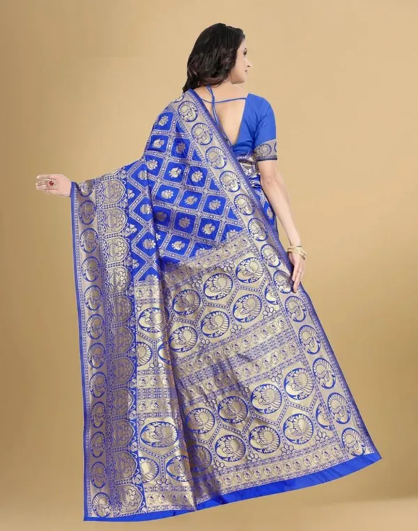 Blue_Banarasi_Silk_Saree_with_Mor_Edli_Design