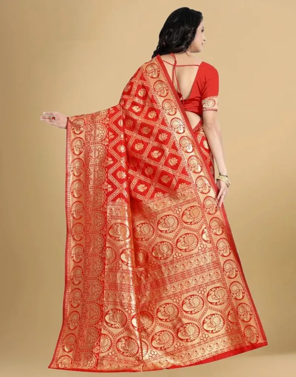 Red_Banarasi_Silk_Saree_with_Mor_Edli_Design