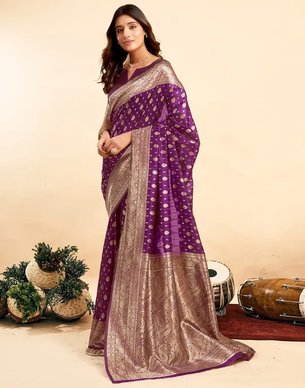 Wine_Banarasi_Silk_Saree_with_Nari_Design
