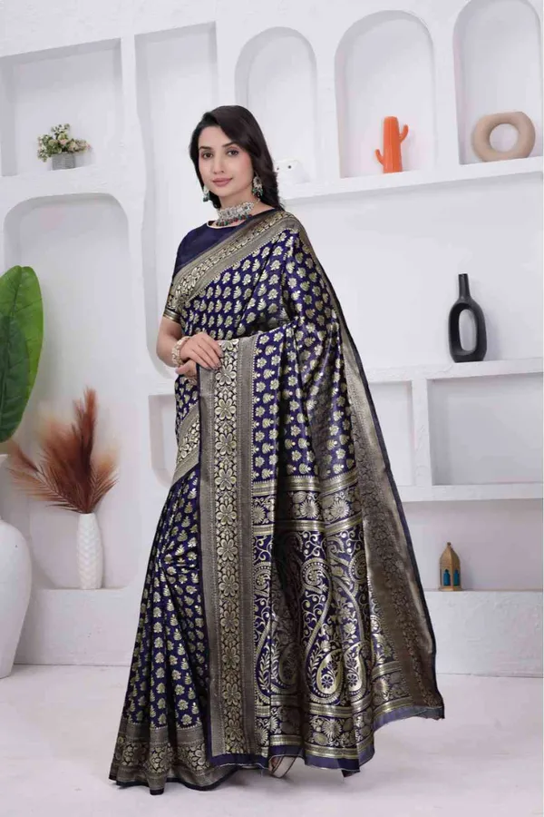 Navy_Blue_Banarasi_Soft_Silk_Saree_for_Women_with_Rich_Zari_Jacquard_Weaving_(Art_Silk)_|_Traditional_Wedding_&_Festive_Wear_-_Blouse_Piece_Included