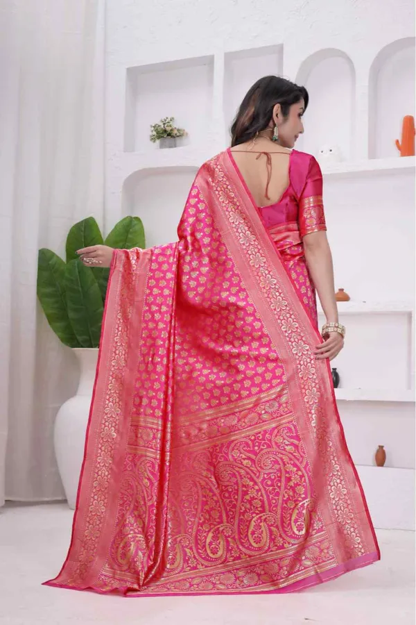 Pink_Banarasi_Soft_Silk_Saree_for_Women_with_Rich_Zari_Jacquard_Weaving_(Art_Silk)_|_Traditional_Wedding_&_Festive_Wear_-_Blouse_Piece_Included