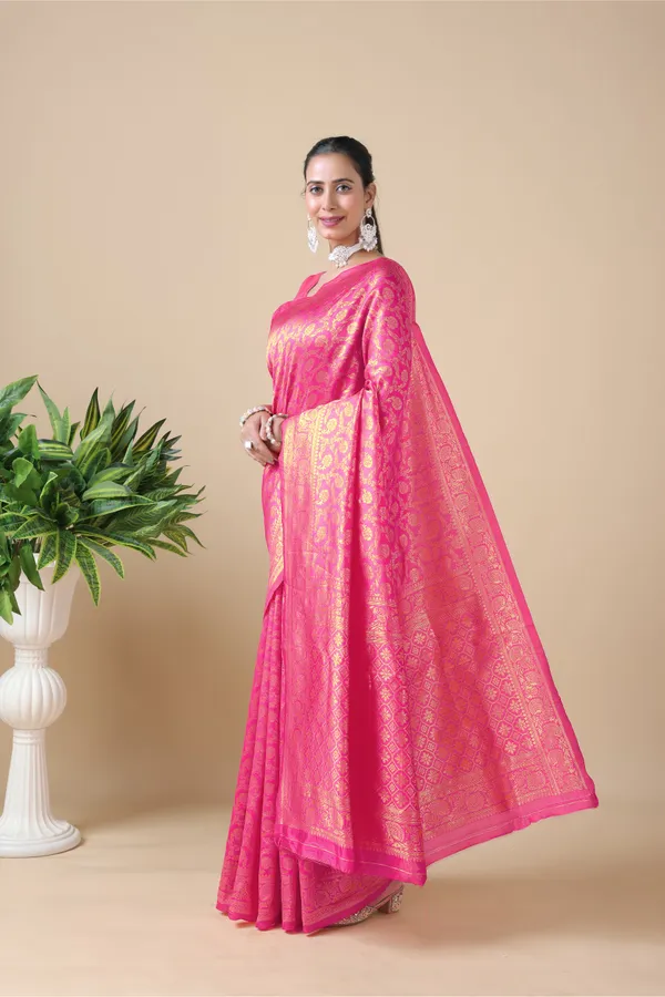 Pink_Banarasi_Soft_Silk_Saree_for_Women_with_Rich_Zari_Jacquard_Weaving_|_Traditional_Wedding_&_Festive_Wear_-_Blouse_Piece_Included