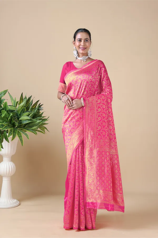 Pink_Banarasi_Soft_Silk_Saree_for_Women_with_Rich_Zari_Jacquard_Weaving_|_Traditional_Wedding_&_Festive_Wear_-_Blouse_Piece_Included