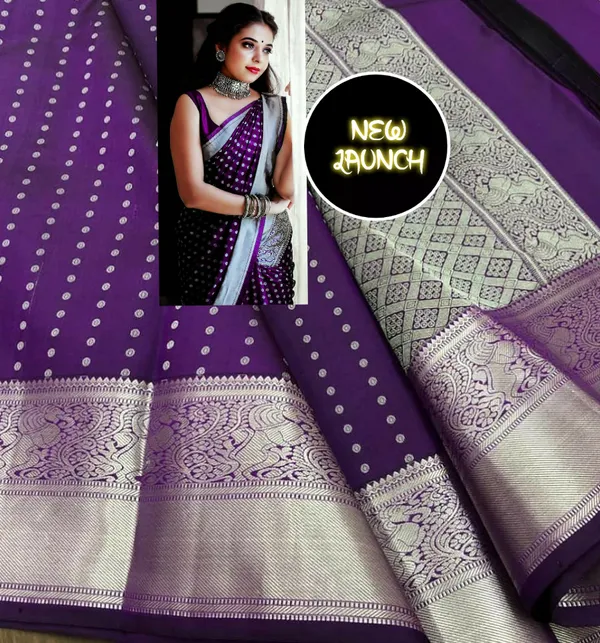 Purple_Banarasi_Silk_Saree_with_Silver_Zari_Border_&_Pallu