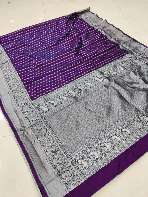 Purple_Banarasi_Silk_Saree_with_Silver_Zari_Border_&_Pallu