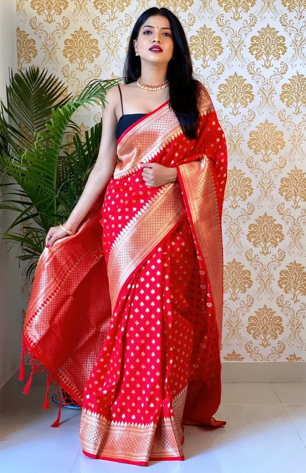 Red_Kanjivaram_Silk_Saree_with_Bindi_Design