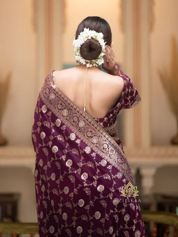 Wine_Banarasi_Silk_Saree_with_Intricate_Floral_Zari_Weaving_and_Rich_Border
