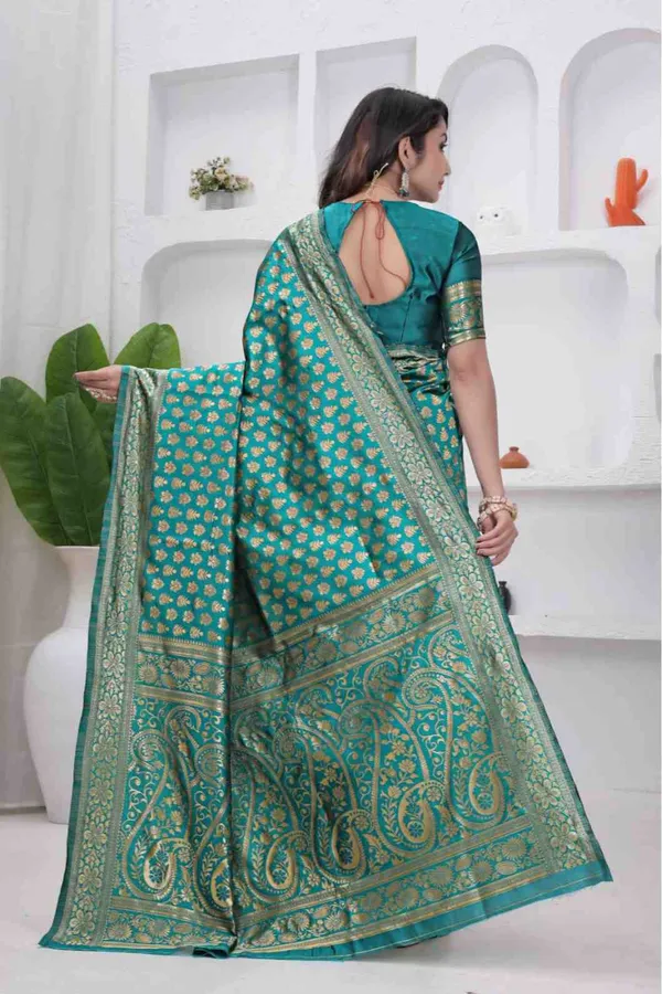Rama_Banarasi_Soft_Silk_Saree_for_Women_with_Rich_Zari_Jacquard_Weaving_(Art_Silk)_|_Traditional_Wedding_&_Festive_Wear_-_Blouse_Piece_Included