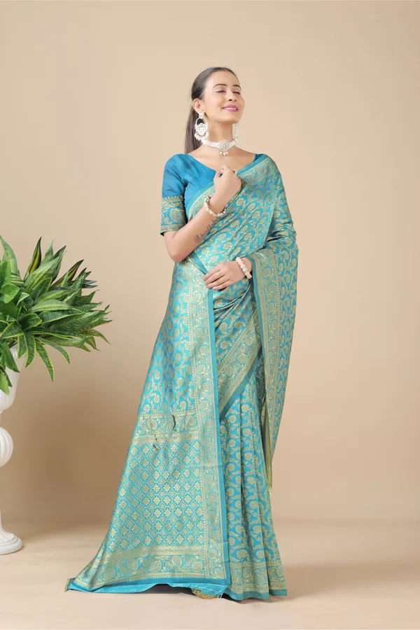 Rama_Banarasi_Soft_Silk_Saree_for_Women_with_Rich_Zari_Jacquard_Weaving_|_Traditional_Wedding_&_Festive_Wear_-_Blouse_Piece_Included