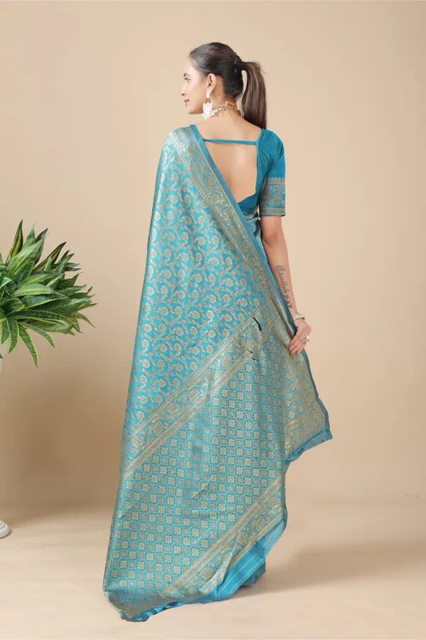Rama_Banarasi_Soft_Silk_Saree_for_Women_with_Rich_Zari_Jacquard_Weaving_|_Traditional_Wedding_&_Festive_Wear_-_Blouse_Piece_Included