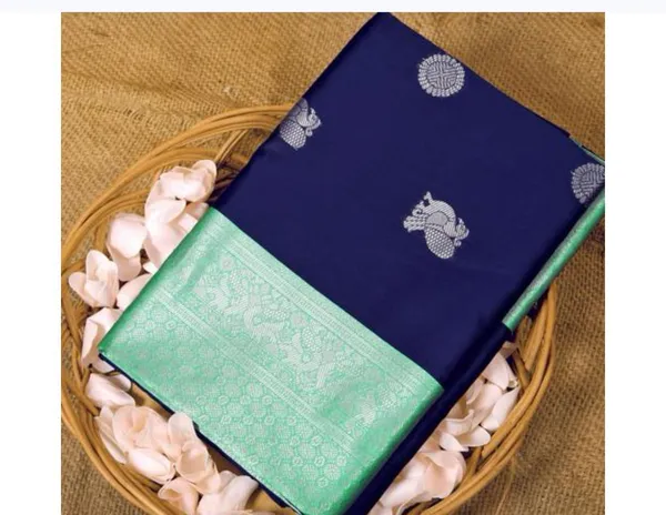 Sky_Banarasi_Silk_Saree_with_Mor_Zari_Design