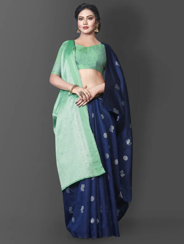 Sky_Banarasi_Silk_Saree_with_Mor_Zari_Design