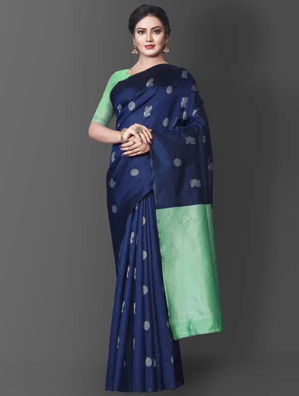 Sky_Banarasi_Silk_Saree_with_Mor_Zari_Design