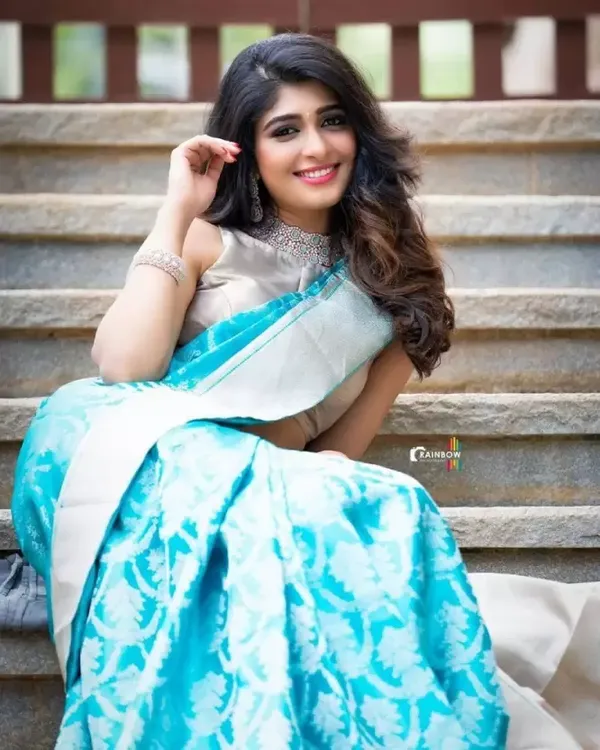 Sky_Blue_Banarasi_Silk_Saree_with_Silver_Floral_Zari_Design