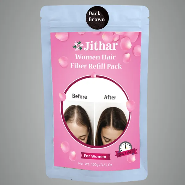 Dark_Brown_Women_Hair_Building_With_Natural_Cotton_Fiber_100_g_Refill_Pack__Hair_Loss_Concealer_For_Women_Instant_Hair_Thickener_For_Thinning_Hair_(Pack_Of_1)