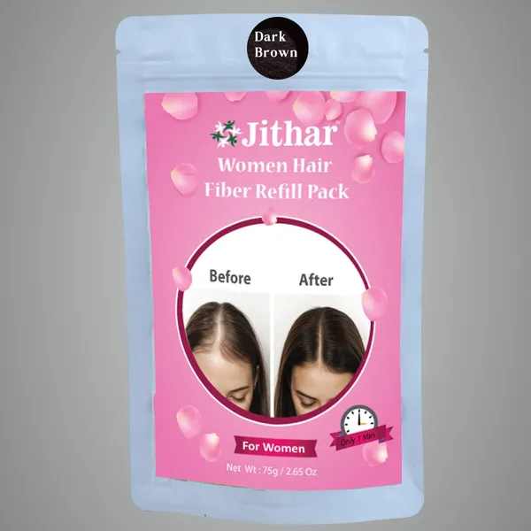 Dark_Brown_Women_Hair_Building_With_Natural_Cotton_Fiber_75_g_Refill_Pack__Hair_Loss_Concealer_For_Women_Instant_Hair_Thickener_For_Thinning_Hair_(Pack_Of_1)