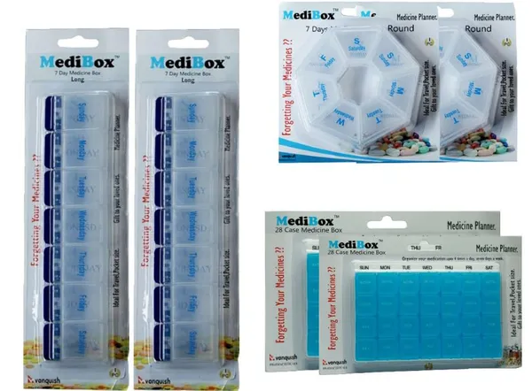 White_&_Blue_Weekly_Pill_Organizer_Box_28_Case_Long_And_Round_Shape_Medicine_Box_Ideal_For_Traveling_And_Gifting_To_Elders_Combo_Pack_Of_6