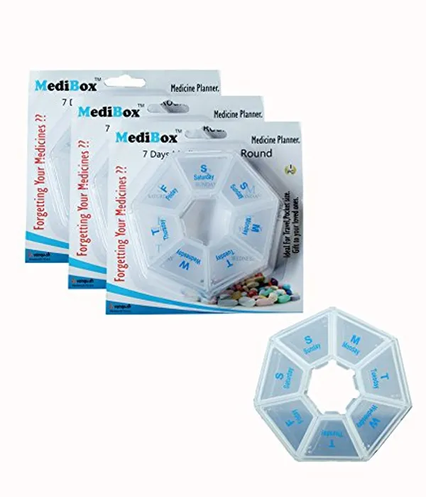 White_Round_Weekly_7_Days_Pill_Organizer_Box_With_Snap_Lids_To_Take_Medicines_On_Time.Ideal_For_Traveling_And_Gifting_Pack_Of_3