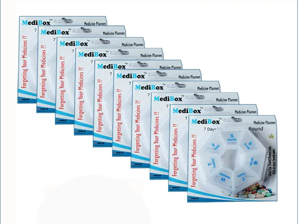 White_Round_Weekly_7_Days_Pill_Organizer_Box_With_Snap_Lids_To_Take_Medicines_On_Time.Ideal_For_Traveling_And_Gifting_Pack_Of_10