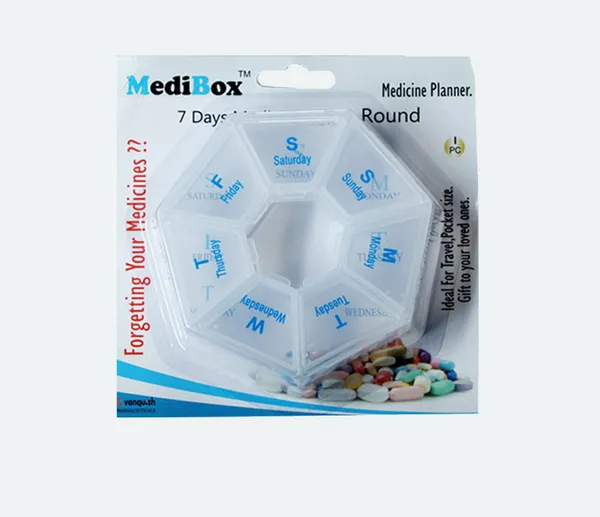 White_Round_Weekly_7_Days_Pill_Organizer_Box_With_Snap_Lids_To_Take_Medicines_On_Time.Ideal_For_Traveling_And_Gifting_Pack_Of_10