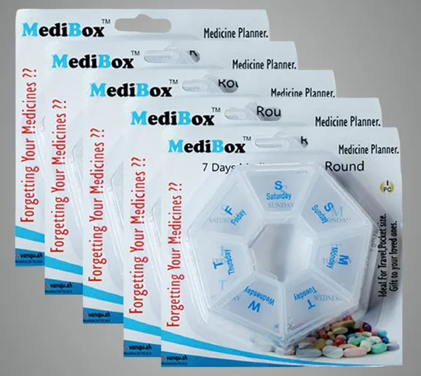 White_Round_Weekly_7_Days_Pill_Organizer_Box_With_Snap_Lids_To_Take_Medicines_On_Time.Ideal_For_Traveling_And_Gifting_Pack_Of_5