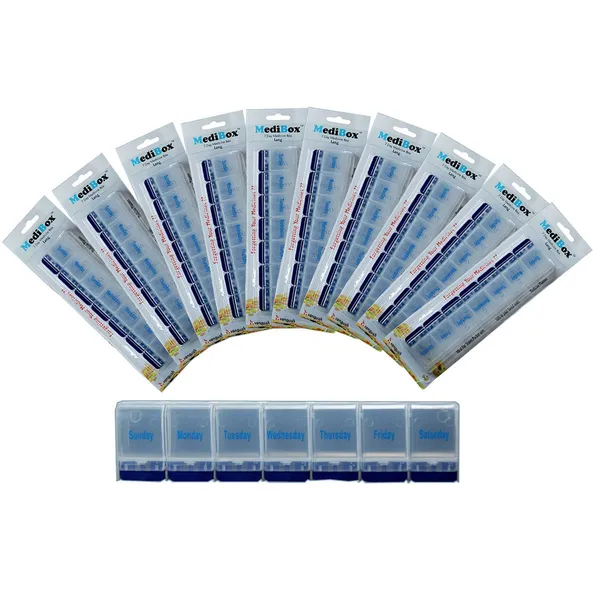 White_Long_Weekly_7_Days_Pill_Box_Organizer_To_Take_Medicines_On_Time.Ideal_For_Traveling_And_Gifting_Pack_Of_10