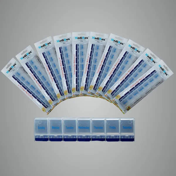 White_Long_Weekly_7_Days_Pill_Box_Organizer_To_Take_Medicines_On_Time.Ideal_For_Traveling_And_Gifting_Pack_Of_10
