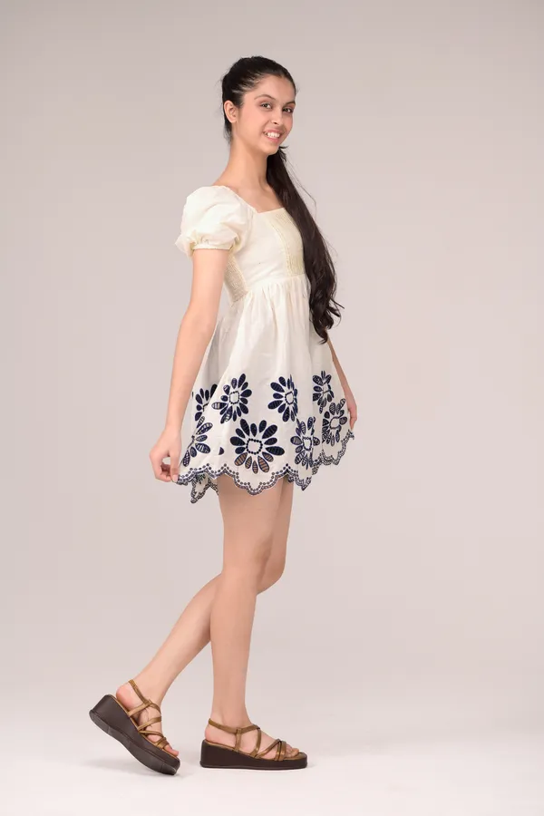 Ivory_Casual_Wear_Cotton_Voile_Dress_For_Children
