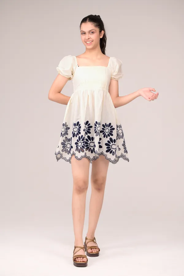 Ivory_Casual_Wear_Cotton_Voile_Dress_For_Children
