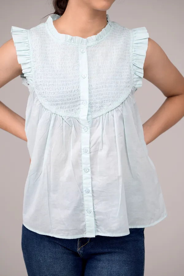 Sky_Blue_Casual_Wear_Cotton_Top_For_Children