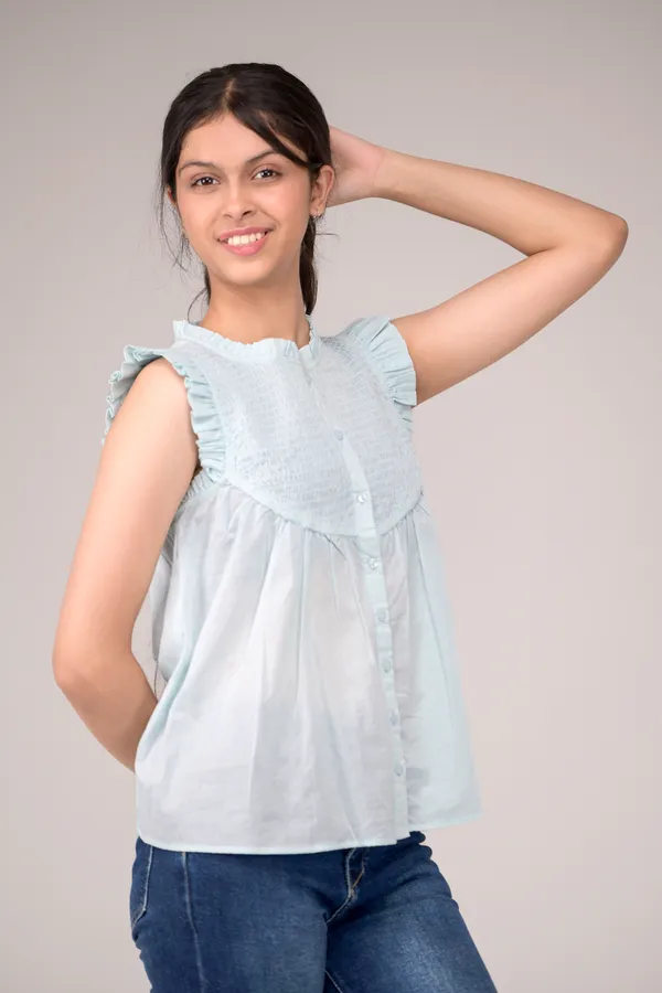 Sky_Blue_Casual_Wear_Cotton_Top_For_Children
