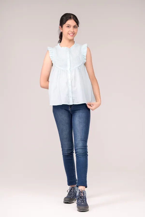 Sky_Blue_Casual_Wear_Cotton_Top_For_Children