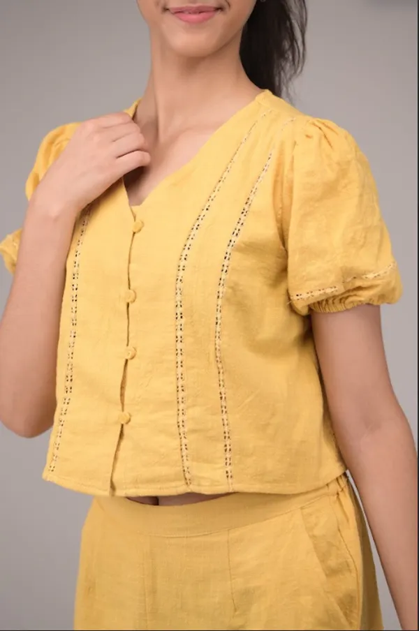 Yellow_Casual_Wear_Cotton_Co-Ord_For_Children