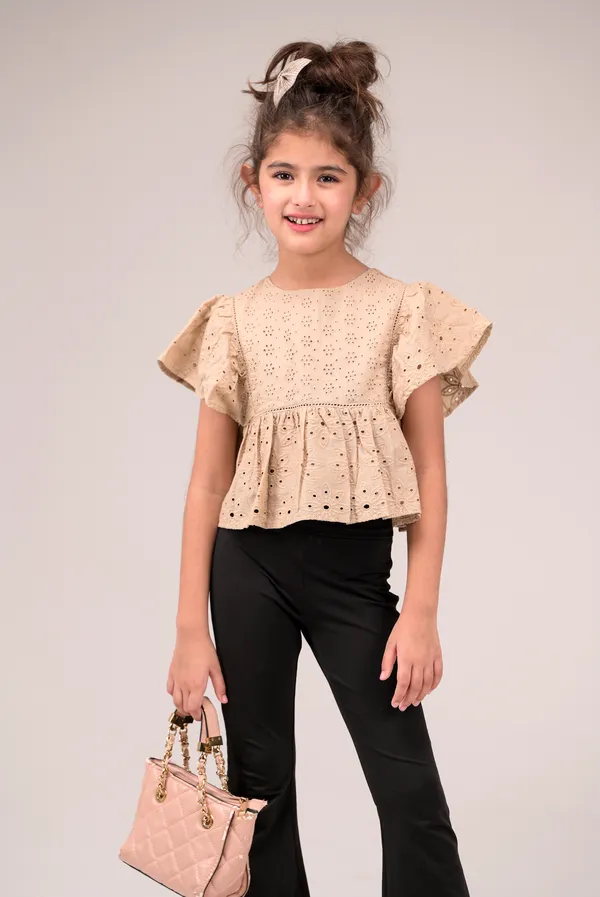 Light_Brown_Casual_Wear_Cotton_Top_For_Kids
