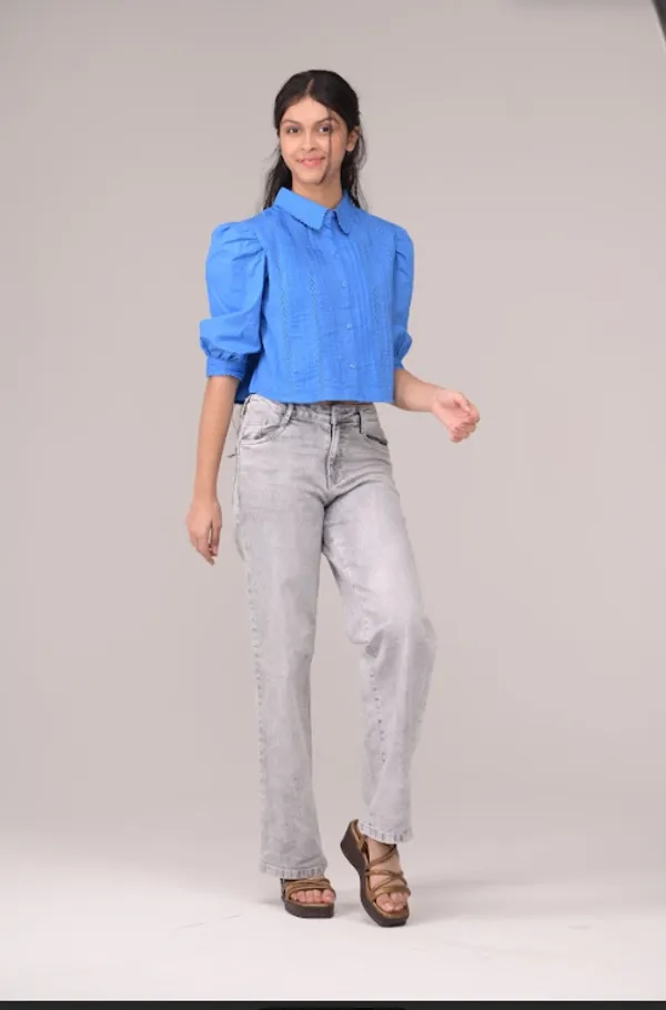 Dark_Blue_Casual_Wear_Cotton_Top_For_Children