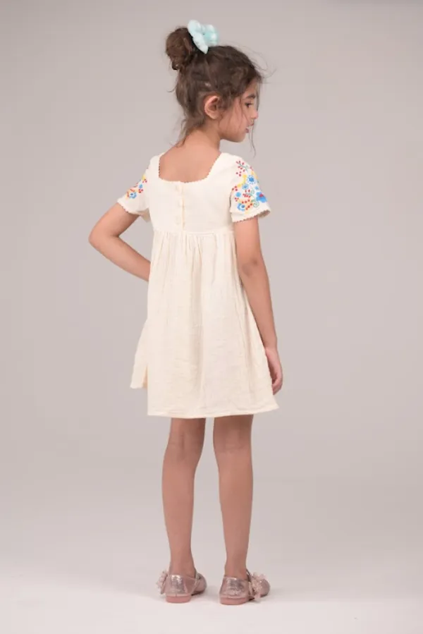 Ivory_Casual_Wear_Cotton_Dress_For_Kids