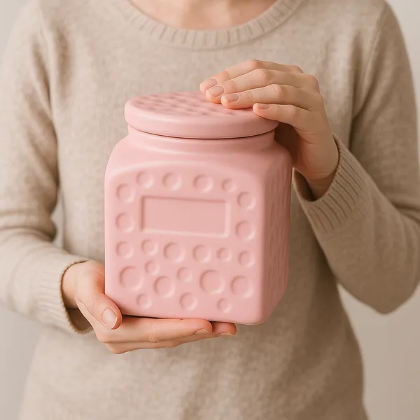 Pink_Multipurpose_Ceramic_Storage_Jar_with_Airtight_Lid|_500_ml