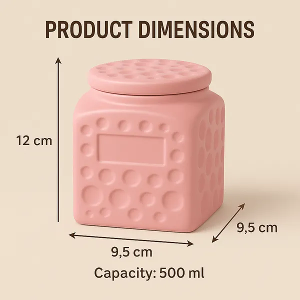 Pink_Multipurpose_Ceramic_Storage_Jar_with_Airtight_Lid|_500_ml
