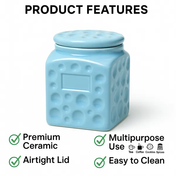 Blue_Ceramic_Storage_Jar_With_Airtight_Lid|_500_ml_|_For_Kitchen_Storage