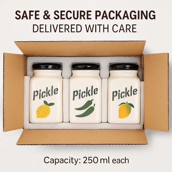 Set_of_3_Cream_White_Painted_Air_Tight_Pickle_Storage_Jars_|_250_ml