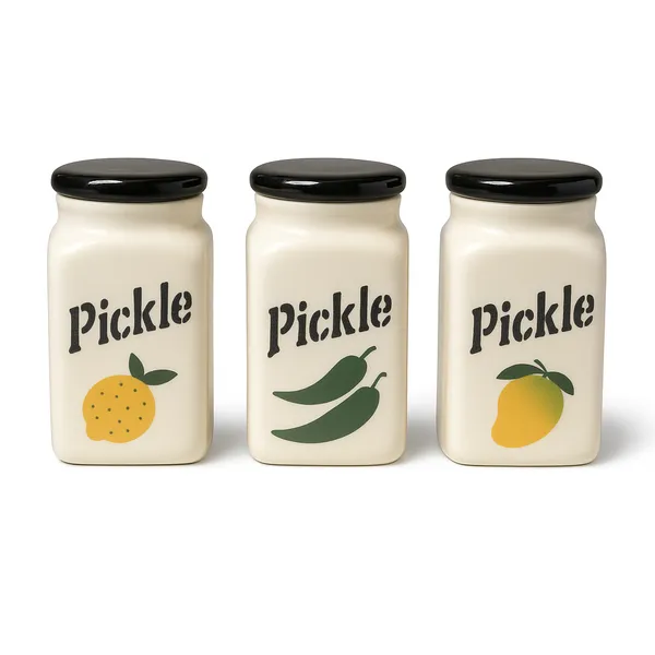 Set_of_3_Cream_White_Painted_Air_Tight_Pickle_Storage_Jars_|_250_ml