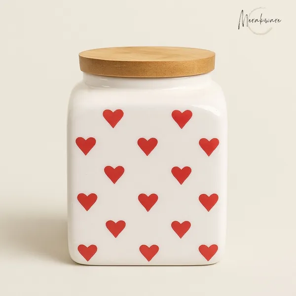 White_Ceramic_Pickle_Jar_|_For_Kitchen_Storage